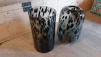 Glazen Vazen Set - hand geblazen, Ophalen, Zwart, Minder dan 50 cm, Glas