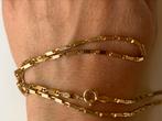 Double gouden ketting 100% origineel, Ophalen of Verzenden, Zo goed als nieuw, Goud, Goud