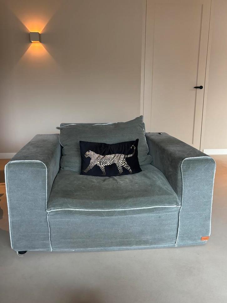 Gratis Groene Sissy Boy Love Chair stoel sofa, Huis en Inrichting, Banken | Bankstellen, Gebruikt, Rechte bank, Eenpersoons, Minder dan 150 cm