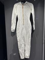 Witte jumpsuit met gouden details - Elisabetta Franchi, Ophalen, Zo goed als nieuw, Maat 38/40 (M), Wit
