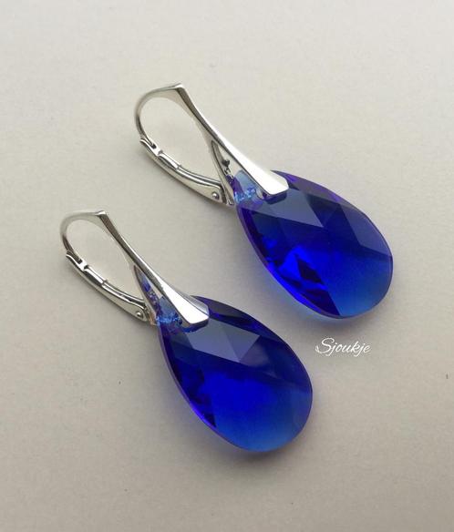 Oorbellen Swarovski kristal NIEUW goud zilver ketting parel, Sieraden, Tassen en Uiterlijk, Oorbellen, Nieuw, Hangers, Zilver