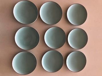 9 Celadon Aardewerk Petit Fours Schoteltjes beschikbaar voor biedingen