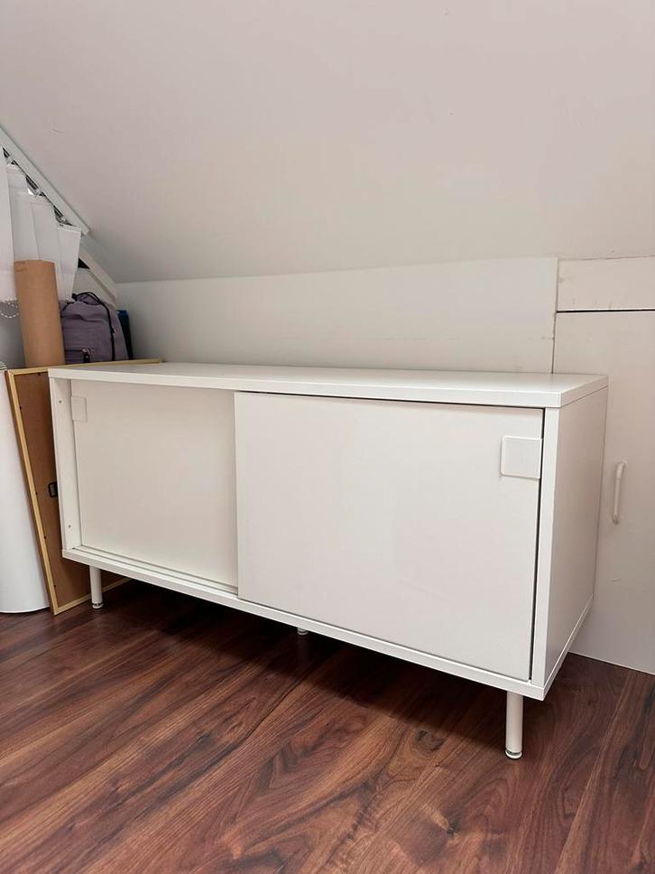 IKEA MACKAPÄR bank met opbergruimte, wit (10051 cm), Huis en Inrichting, Kasten | Dressoirs, Zo goed als nieuw, 50 tot 100 cm
