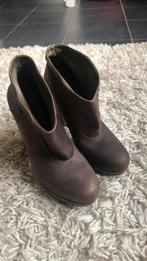 G-star RAW 38 bruin lederen enkellaarsjes laarsjes pumps, Bruin, Verzenden, Lage of Enkellaarzen, Zo goed als nieuw