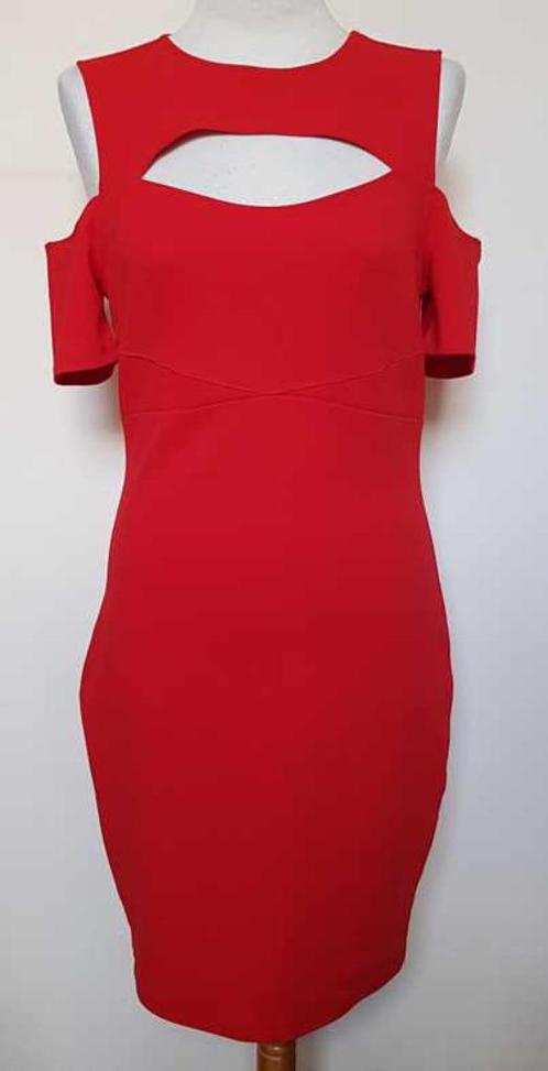 Cool Cat gaaf rood jurkje met open schouders mt. L, Kleding | Dames, Jurken, Zo goed als nieuw, Maat 42/44 (L), Rood, Boven de knie