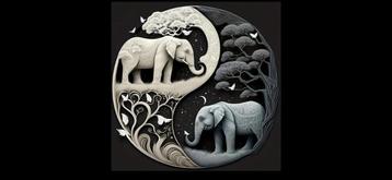 diamond painting yin yang olifant beschikbaar voor biedingen