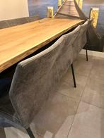 Grijze Eetkamerbanken eetkamerbank set Hoge rug - 200cm, Overige materialen, Gebruikt, 200 cm of meer, Vijf personen of meer