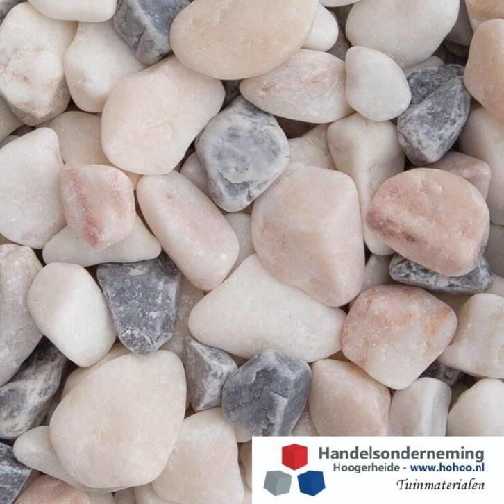 Flamingo grind wit roze grijs luxe frozen pink siergrind pad, Tuin en Terras, Grind, Keien en Split, Nieuw, Grind, Multi, Overige materialen