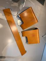 Auping Auronde Achterwand met Tafeltjes, Ophalen, Gebruikt, Bruin, Tweepersoons