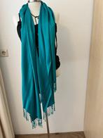 nieuw sjaal pashmina blauw groen, Ophalen of Verzenden, Zo goed als nieuw, Maat 46/48 (XL) of groter, Sjaal
