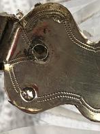 Kristallen schaal  met zilveren hengsel, Antiek en Kunst, Antiek | Goud en Zilver, Ophalen of Verzenden, Zilver