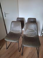 Vier eetkamer stoelen legergroen, Ophalen, Zo goed als nieuw, Vier