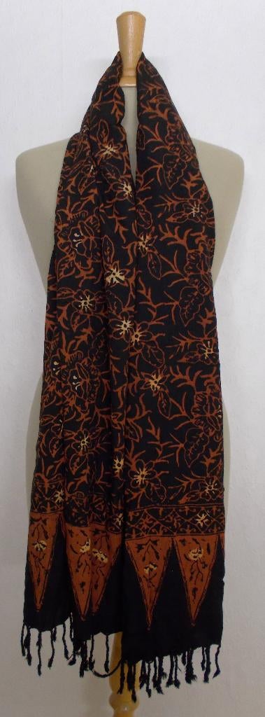 Mooie soepele katoenen batik print sjaal, Kleding | Dames, Mutsen, Sjaals en Handschoenen, Zo goed als nieuw, Sjaal, Maat 42/44 (L)