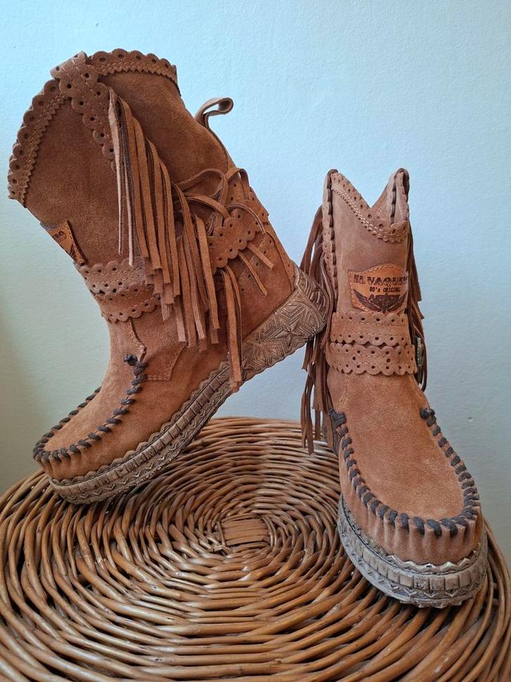 El Vaquero Ibiza Boho Laarzen Suède Maat 39, Kleding | Dames, Schoenen, Zo goed als nieuw, Lage of Enkellaarzen, Bruin, Ophalen of Verzenden