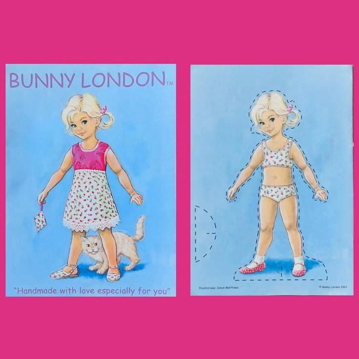 Unieke aankleedpop Bunny London 2001 meisje 12 outfits, Verzamelen, Poppen, Zo goed als nieuw, Pop, Ophalen of Verzenden
