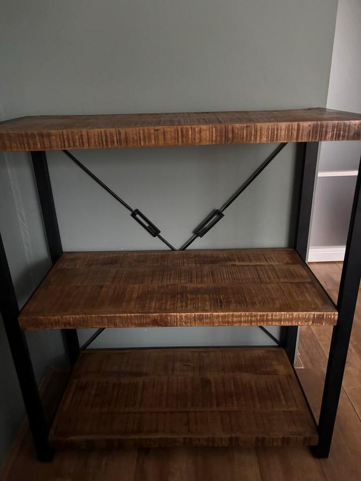 Mangohouten Boekenkast / Boekenrek - 90x40x101 cm, Huis en Inrichting, Tafels | Sidetables, Zo goed als nieuw, 25 tot 50 cm, 50 tot 100 cm