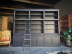 XXL Zwarte boekenkast | Chique Bibliotheekkast |  #343, Huis en Inrichting, Kasten | Boekenkasten, Niet ingevuld, Met deur(en)