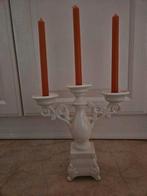 Mooie sierlijke kandelaar 3 arms voor bijv landelijke stijl, Ophalen of Verzenden, Zo goed als nieuw, Hout, Minder dan 25 cm