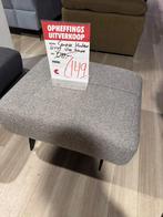 Hocker voetenbank grijs stof nieuw zwarte poot, Ophalen, 125 cm of meer, Nieuw, Stof