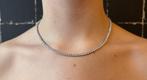 Tennis collier 14k witgoud briljant zirkonia dames riviere