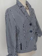 Pittig blauw/wit geruit jasje met leuke details mt 42/44, Maat 42/44 (L), Nieuw, Jasje, Gerry weber