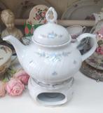 Brocante theepot met rechaud/Bavaria Seltman-weiden, Ophalen of Verzenden