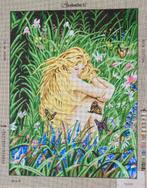 Cado voorbedrukt borduurstramien meisje met vlinders  561, Ophalen of Verzenden, Nieuw, Handborduren, Onderdeel of Toebehoren