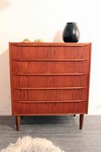Grote Deense jaren 60 ladekast in teak - mid century design, Huis en Inrichting, Kasten | Ladekasten, Gebruikt, -, Minder dan 100 cm