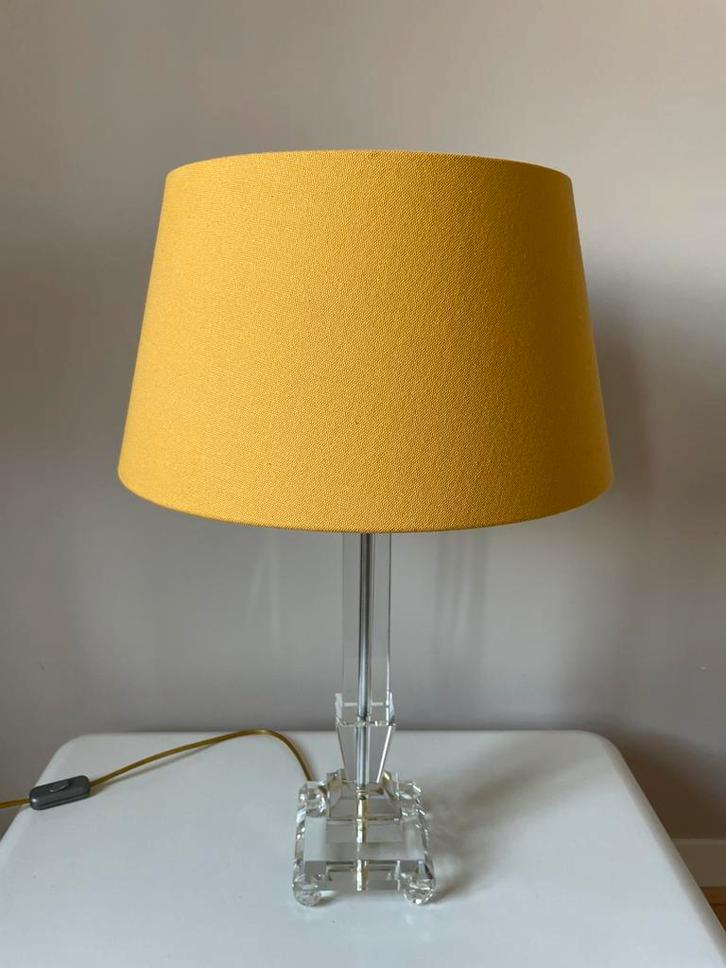 Lampenvoet kristal., Huis en Inrichting, Lampen | Tafellampen, Gebruikt, Minder dan 50 cm, Glas, Ophalen