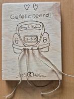 Houten trouwkaart, Ophalen of Verzenden, Nieuw, Overige thema's
