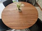 Colombo tafel met 4 leren stoelen, Huis en Inrichting, Tafels | Eettafels, Ophalen, Gebruikt, 200 cm of meer, 50 tot 100 cm