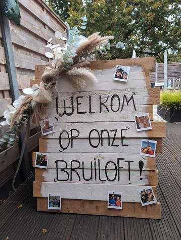 Welkomstbord Bruiloft - Handgemaakt beschikbaar voor biedingen