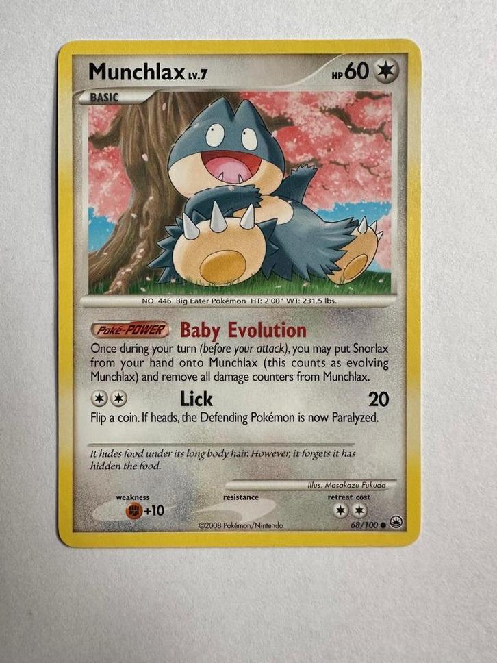 Munchlax – 68/100 – Majestic Dawn, Hobby en Vrije tijd, Verzamelkaartspellen | Pokémon, Zo goed als nieuw, Losse kaart, Ophalen of Verzenden