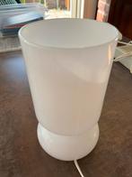 Glazen Tafellamp Wit, Ophalen, Zo goed als nieuw, Glas, Minder dan 50 cm