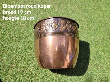 Bloempot rood koper  beschikbaar voor biedingen