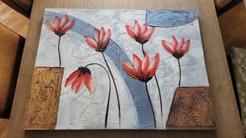 Schilderij met bloemen 80x60 beschikbaar voor biedingen