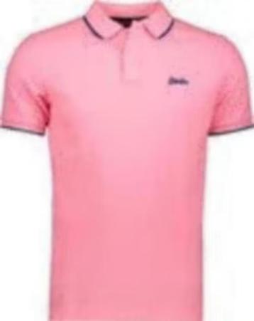 NIEUW! Superdry PoOrange Label Side Pique Poloshirt M €6,99 beschikbaar voor biedingen
