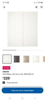 Ikea pax/ hasvik schuifdeuren 200x236, Ophalen, Zo goed als nieuw, 50 tot 75 cm, 200 cm of meer