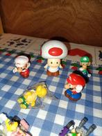 7 Mario en vrienden poppetjes met 2 pull back auto, Ophalen of Verzenden, Zo goed als nieuw