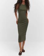 Mango kaki groen katoenen midi-jurk jurk Basila maat L, Kleding | Dames, Jurken, Mango, Maat 42/44 (L), Nieuw, Ophalen of Verzenden