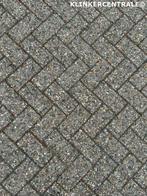 ROOIKORTING 1.400m2 grijs zwart en geel betonklinkers straat