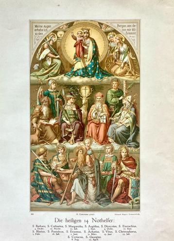 Grote religieuze prenten (8st) 1909 beschikbaar voor biedingen