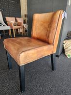 Stoel buffel leer cognac vintage opruiming, Bruin, Leer, Ophalen of Verzenden, Zo goed als nieuw