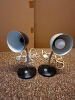 HALA ukkie 2x bureaulampjes - zwart/crème, Gebruikt, Ophalen of Verzenden, Minder dan 100 cm, Metaal