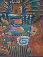 Abstract Schilderij met Kleurrijke Vormen, Antiek en Kunst, Kunst | Schilderijen | Klassiek, Ophalen of Verzenden