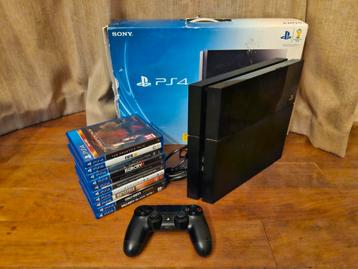 PlayStation 4 met controller, 10 games - werkt perfect beschikbaar voor biedingen