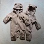 2x baby fleece overall beige maat 56, Ophalen, Zo goed als nieuw, H&M, Jongetje of Meisje