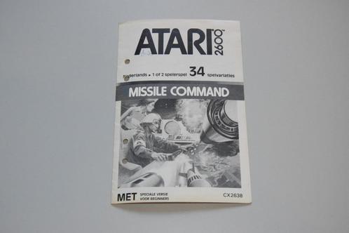 Atari 2600 : Missile Command (alleen Handleiding), Spelcomputers en Games, Games | Atari, Gebruikt, Atari 2600, Ophalen of Verzenden