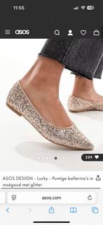 Nieuwe feestelijke glitter ballerina’s rosegoud Asos mt. 44, Ophalen of Verzenden, Nieuw, Zwart