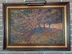 Schilderij met bostafereel., Antiek en Kunst, Kunst | Schilderijen | Klassiek, Ophalen